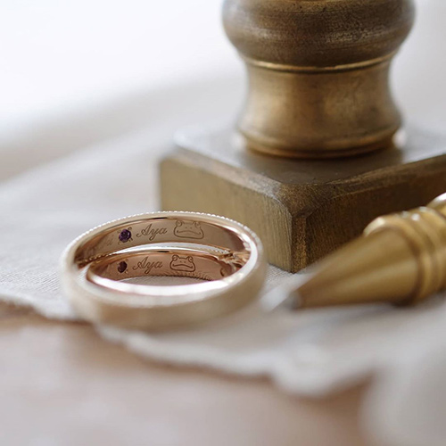 結婚指輪　刻印　イラスト　思い出