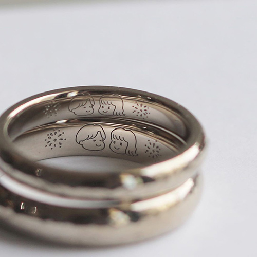 結婚指輪　刻印　イラスト　思い出