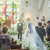 圧巻のステンドグラス*憧れ大聖堂見学&挙式体験×コース試食付フェア*ハナユメ限定