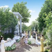 【最大180万円優待】緑の貸切邸宅&憧れ白チャペル&絶品試食