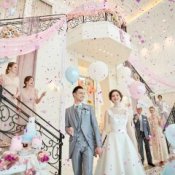 残3《天神駅徒歩1分》天空チャペル×新作ドレス×豪華試食*カタログギフト3万付