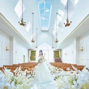【連休限定★豪華特典付き】*水×光*2種類のチャペルで花嫁体験＆近江牛試食