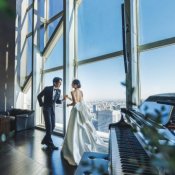 絶景の高層階会場とアートなチャペル見学*オリジナルギフト付