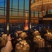 【17:30フェア限定★】地上215m絶景ナイトウェディング×4万試食