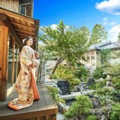 【京都の美景を独り占め】深緑美し絶景望む邸宅で口コミ1位の絶品料理で京都和婚体験