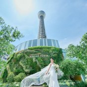 ハナユメ限定＜リニューアル完成＞地上100m絶景チャペル体験◆試食&ドレス特典付