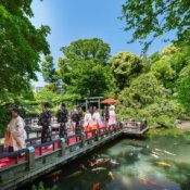 【AM限定*15大特典】庭園臨む*伝統絶品試食×庭参進*本殿見学