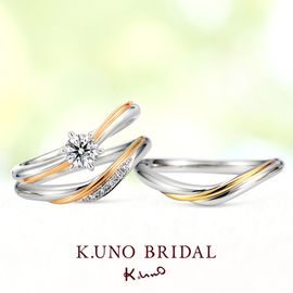 手が華奢な人や指が細い人に似合うといわれるアーム幅2mm以下の結婚指輪。イエローゴールドなら、細身のリングでも華やかですね。  