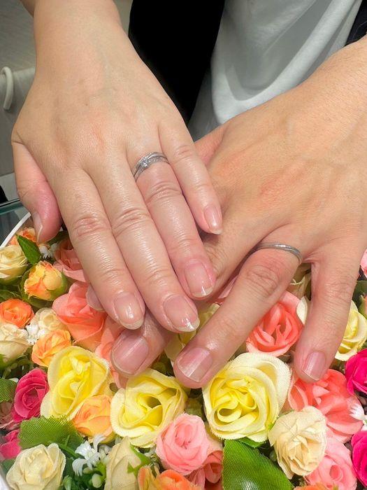 試着した時の写真です。お花も用意してもらいました。