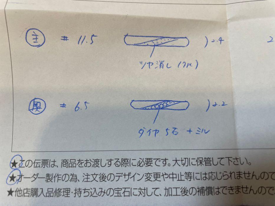 手作りのなめらかリングをオーダーしました。