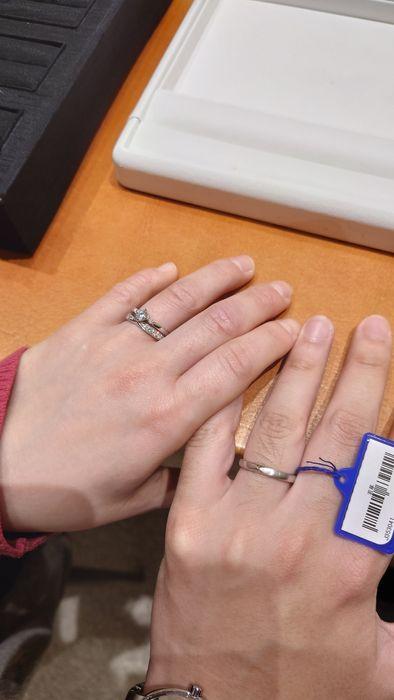 結婚指輪、二人でつけている分。