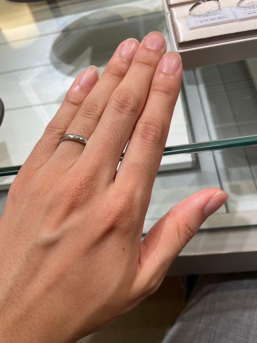 オリジンビリーフの試着時の写真です。