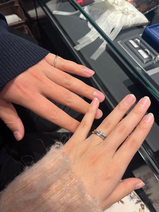 婚約指輪と結婚指輪の試着